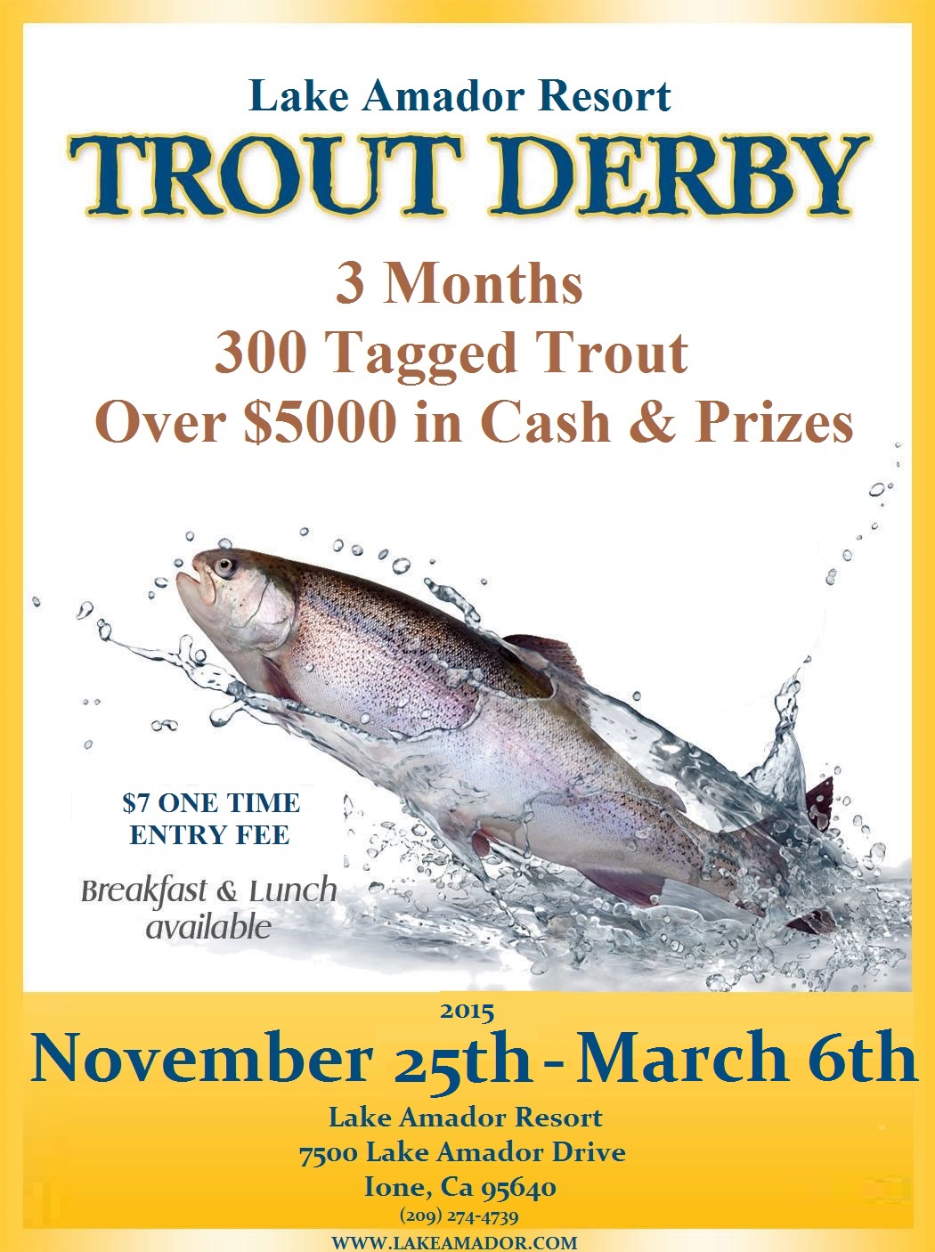 Trout Derby Going Until March 2016 Fishing Camping In Northern